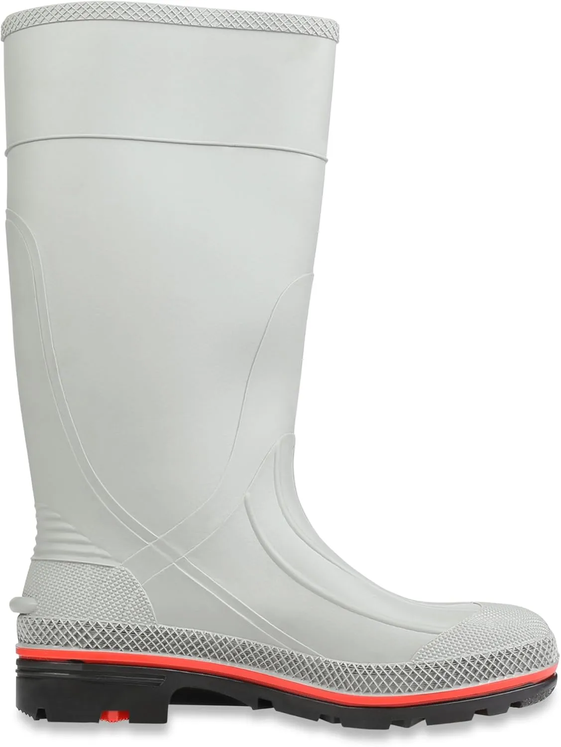 Servus MAX 15" PVC Chemical-Resistant Soft Toe Men's Work Boots, Gray, Red & Black (75122), Size 12