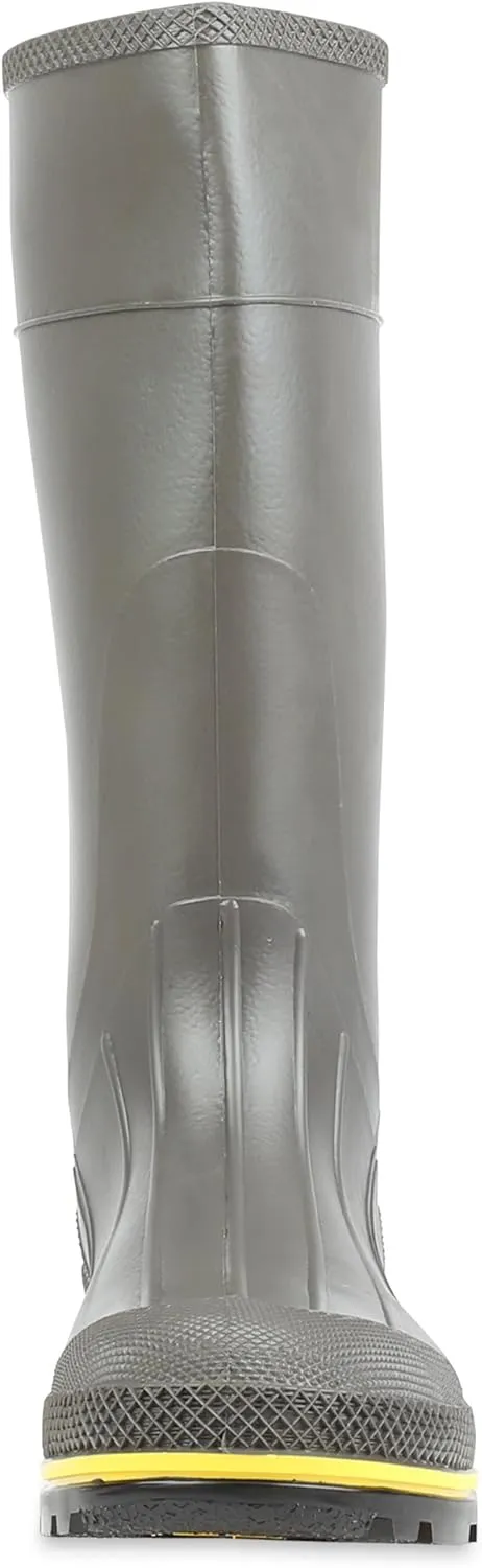 Servus Pro 15" PVC Chemical-Resistant Steel Toe Men's Work Boots, Gray, Yellow & Black (75101)