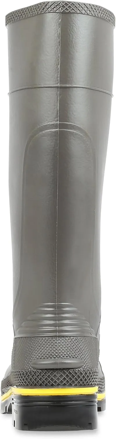 Servus Pro 15" PVC Chemical-Resistant Steel Toe Men's Work Boots, Gray, Yellow & Black (75101)