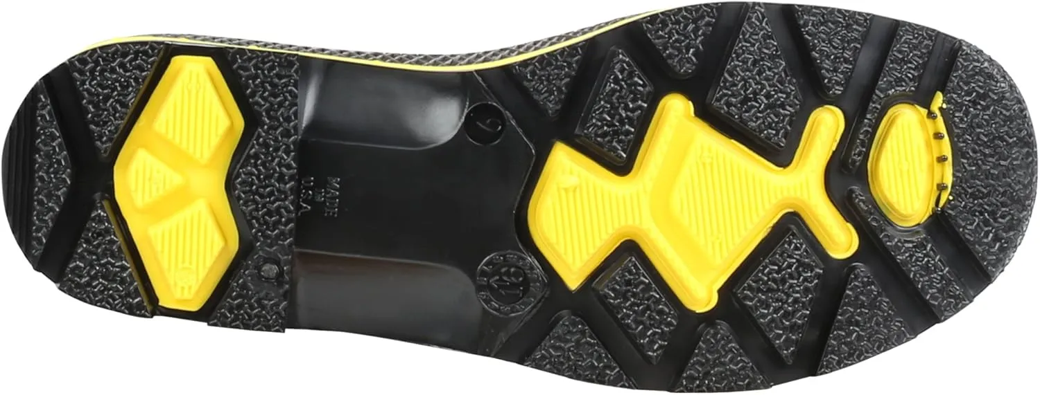 Servus Pro 15" PVC Chemical-Resistant Steel Toe Men's Work Boots, Gray, Yellow & Black (75101)