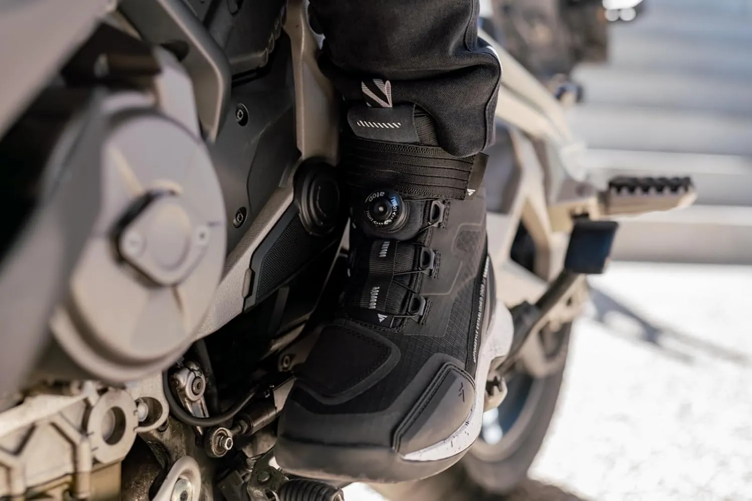 SHIMA TAKESHI VENT, Motorcycle Shoes for Men - Breathable, Reinforced Street Riding Shoes with ATOP Closure System, Ankle Support, Anti-Slip Sole, Gear Pad (Black, 11.5)