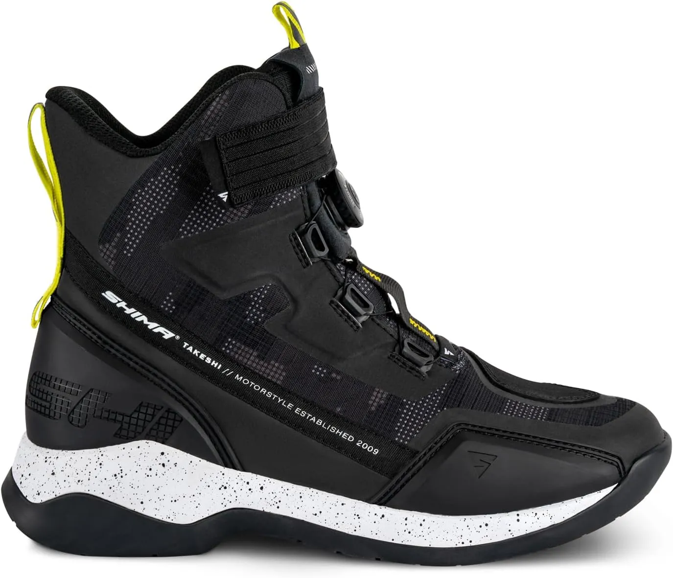 SHIMA TAKESHI VENT, Motorcycle Shoes for Men - Breathable, Reinforced Street Riding Shoes with ATOP Closure System, Ankle Support, Anti-Slip Sole, Gear Pad (Camo, 9.5)