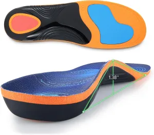 Shoe Insoles with Arch Support Plantar Fasciitis Relief for Men Women Runing Walking, 220Lbs Orthotics Insole Shoes Insert Pads fit Sneakers and Work Boot for Standing All Day-to Men 7-8 | Women 9-10