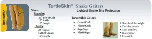 SnakeArmor Reversible Snake Gaiters