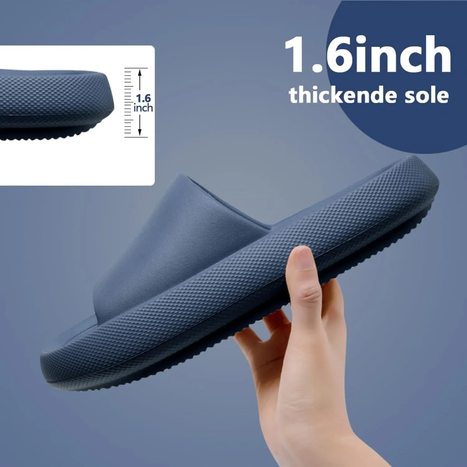 Soft Sole Slippers, Thick Sole Slippers, EVA Quiet Non-Slip Durable Lightweight, Indoor Outdoor Cool Sandals, Comfortable Summer Footwear