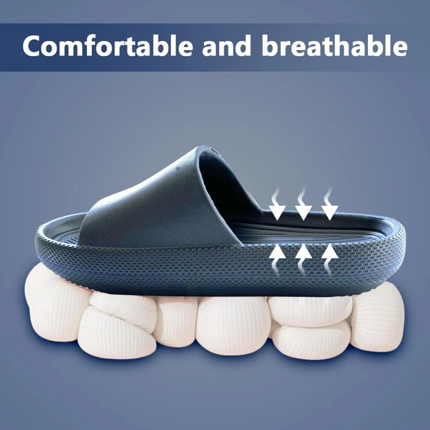 Soft Sole Slippers, Thick Sole Slippers, EVA Quiet Non-Slip Durable Lightweight, Indoor Outdoor Cool Sandals, Comfortable Summer Footwear