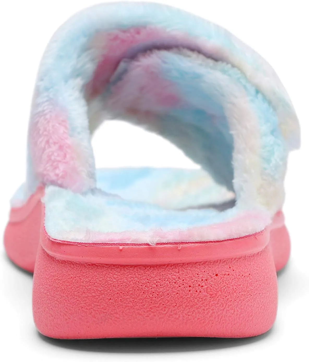 SOLLBEAM Women's Plantar Fasciitis Fuzzy House Orthopedic Adjustable Slippers With Arch Support Orthotic Heel Cup Sandals For Ladies