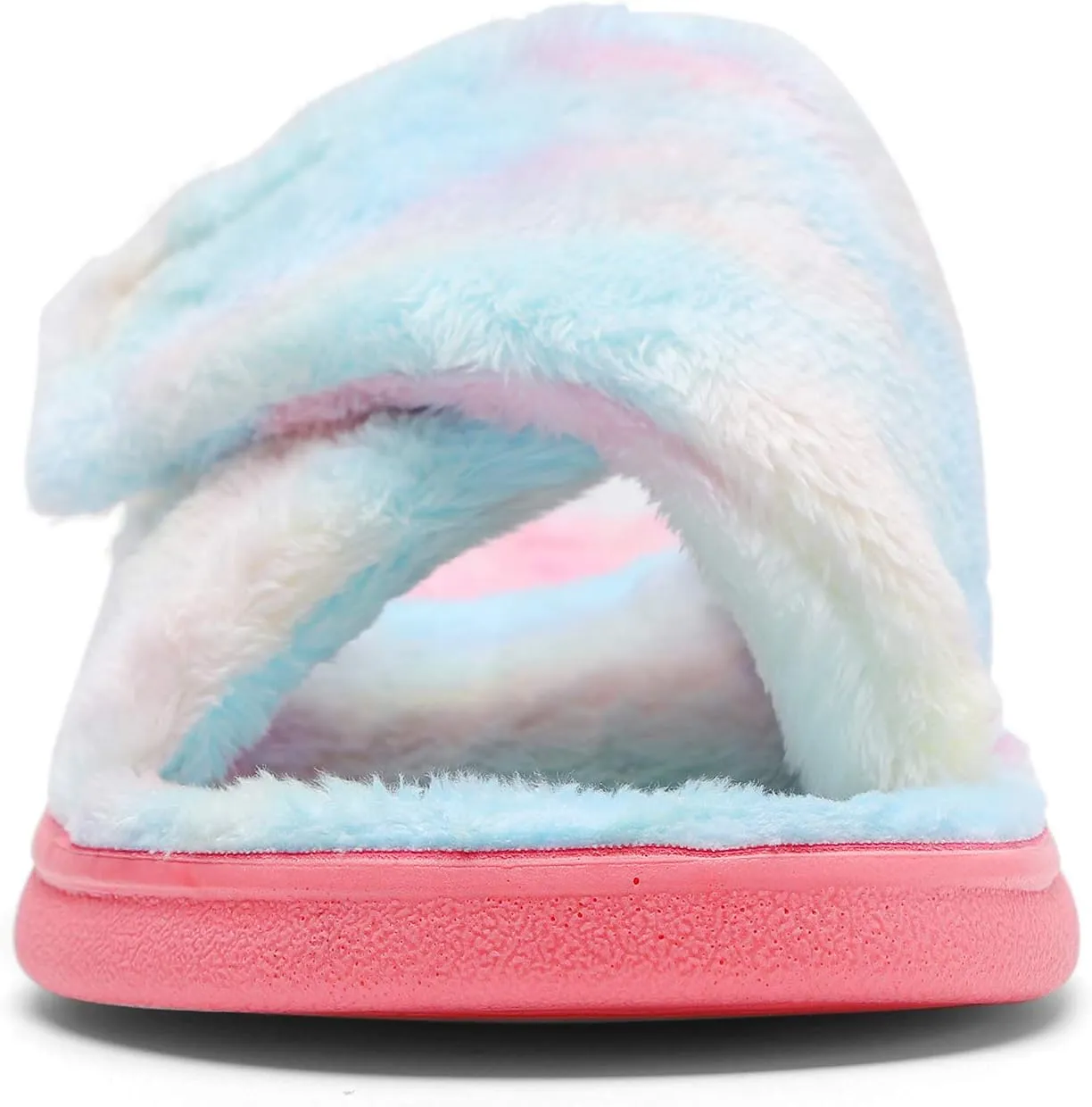 SOLLBEAM Women's Plantar Fasciitis Fuzzy House Orthopedic Adjustable Slippers With Arch Support Orthotic Heel Cup Sandals For Ladies