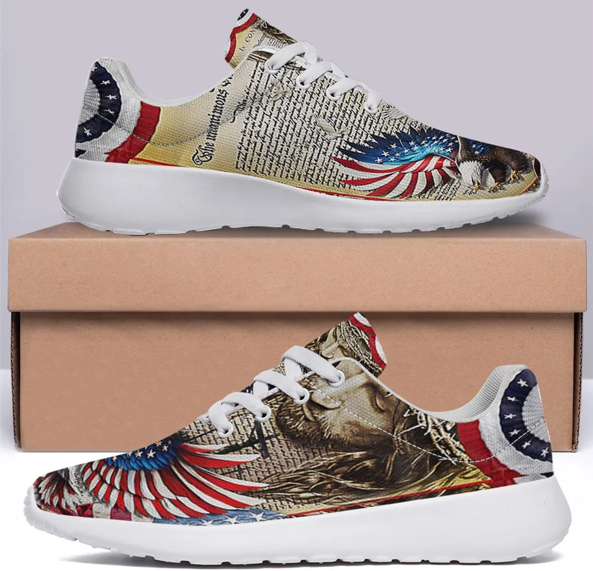 Sonzj-II Christian Jesus Sneakers Men Women Running Walking Shoes Lightweight Breathable Fashion Sneakers