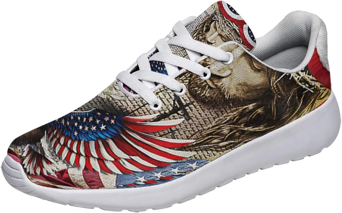 Sonzj-II Christian Jesus Sneakers Men Women Running Walking Shoes Lightweight Breathable Fashion Sneakers