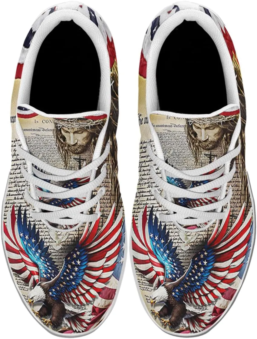 Sonzj-II Christian Jesus Sneakers Men Women Running Walking Shoes Lightweight Breathable Fashion Sneakers