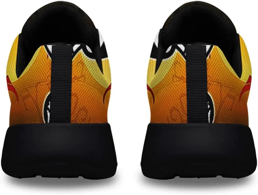 Sonzj-II Halloween Print Walking Shoes Casual Mesh Breathable Lace Up Running Sneakers for Men Women