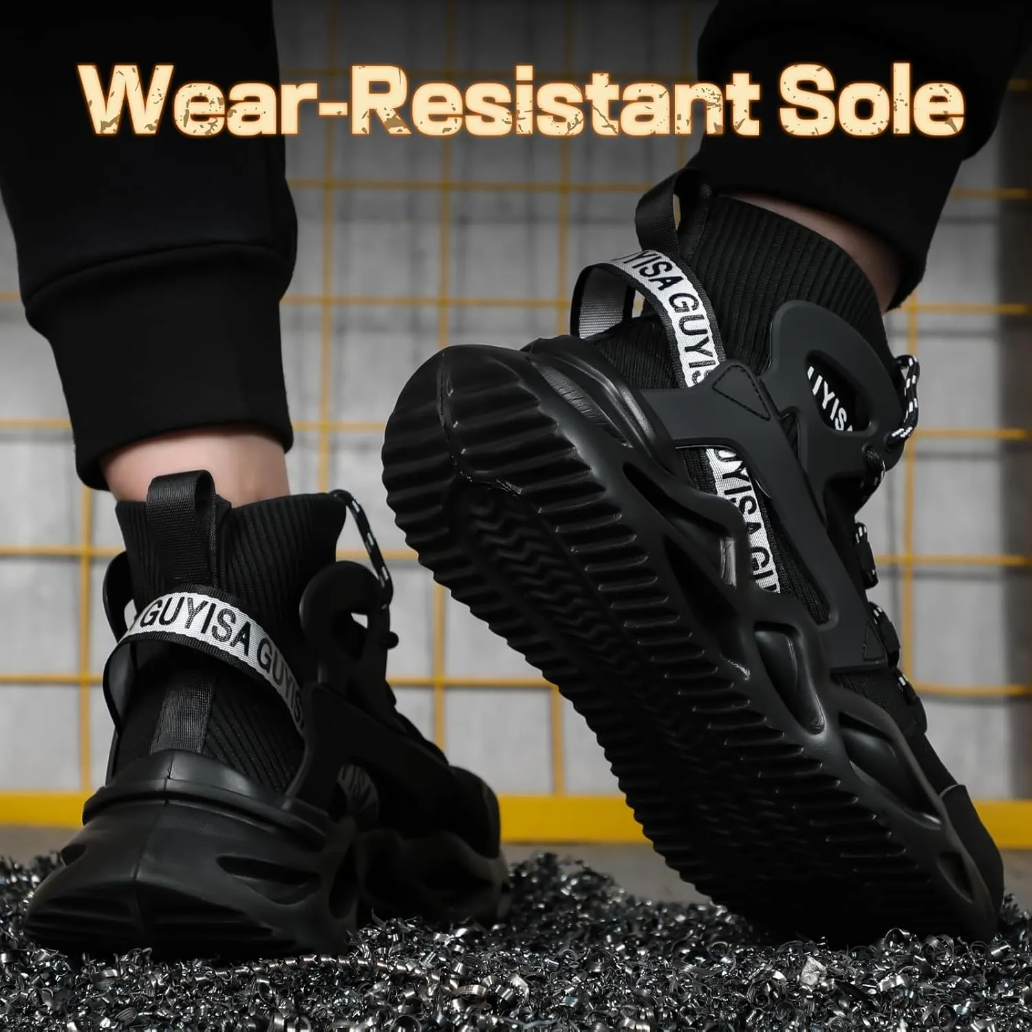 Steel Toe Shoes for Men Comfortable Work Shoes Safety Indestructible Puncture Proof Lightweight Steel Toe Sneakers Construction Work Utility Footwear Construction Industrial Sneakers