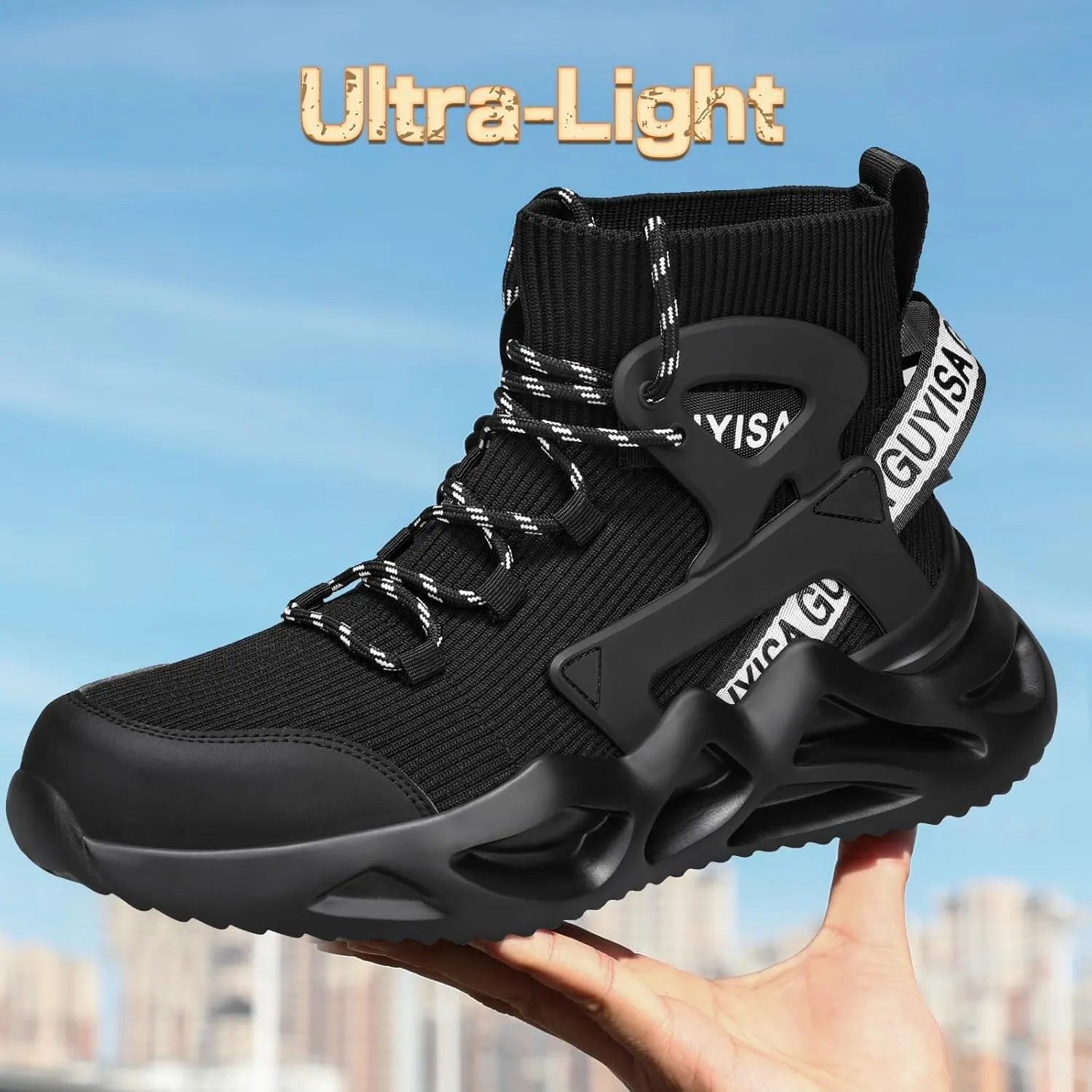 Steel Toe Shoes for Men Comfortable Work Shoes Safety Indestructible Puncture Proof Lightweight Steel Toe Sneakers Construction Work Utility Footwear Construction Industrial Sneakers