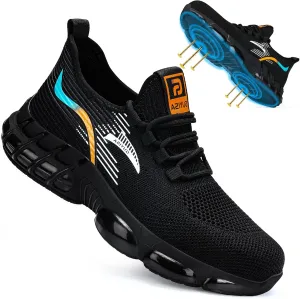 Steel Toe Shoes for Men Lightweight Work Shoes Construction Industrial Work Tennis Shoes Safety Shoes Comfortable Steel Toe Sneakers for Men Women