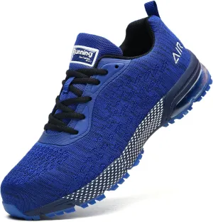 Steel Toe Shoes for Men No Slip Work Boots Mens Steel Toe Shoe Safety Sneakers Puncture Proof Tennis Lightweight Comfortable Air Cushion Construction Footwear US 7.5-13