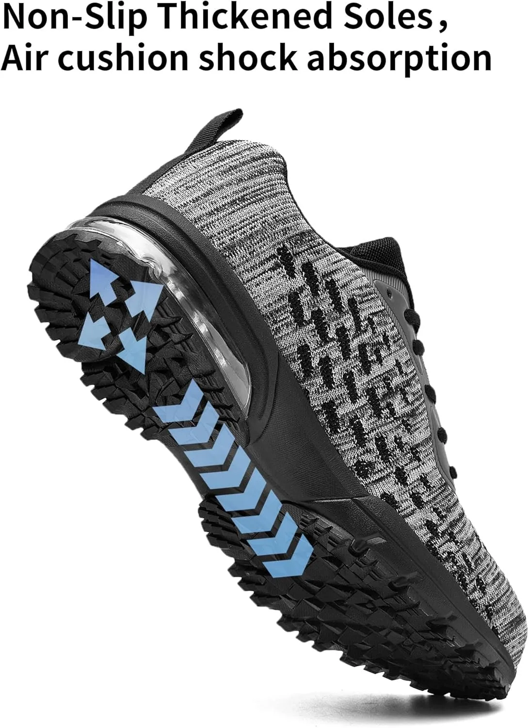 Steel Toe Shoes for Men No Slip Work Boots Mens Steel Toe Shoe Safety Sneakers Puncture Proof Tennis Lightweight Comfortable Air Cushion Construction Footwear US 7.5-13