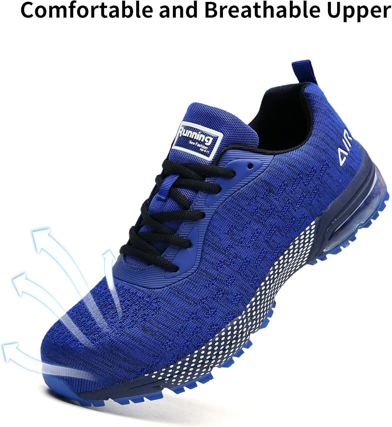 Steel Toe Shoes for Men No Slip Work Boots Mens Steel Toe Shoe Safety Sneakers Puncture Proof Tennis Lightweight Comfortable Air Cushion Construction Footwear US 7.5-13