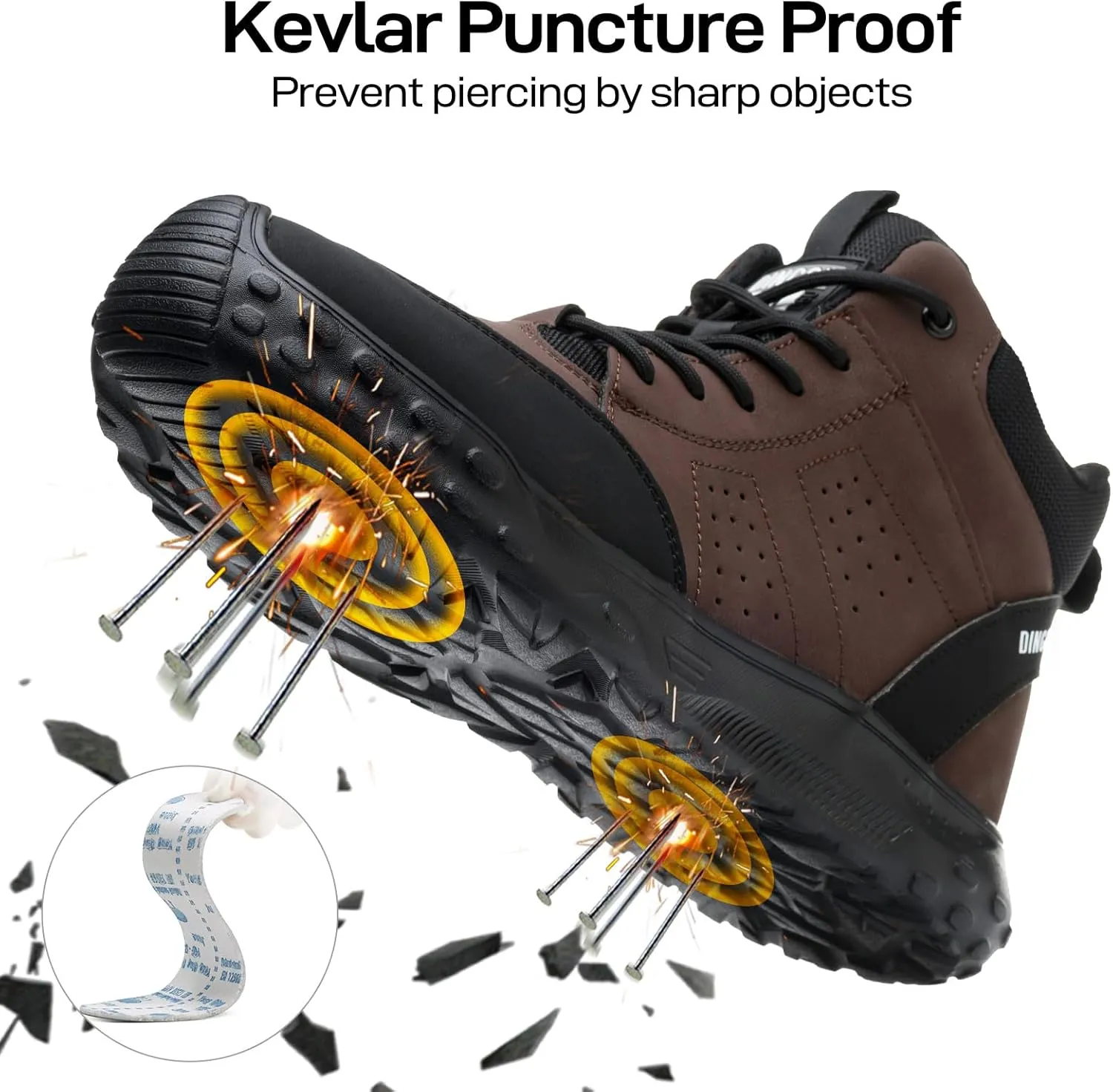 Steel Toe Shoes for Men Women Comfortable Work Shoes Indestructible Construction Safety Work Boots