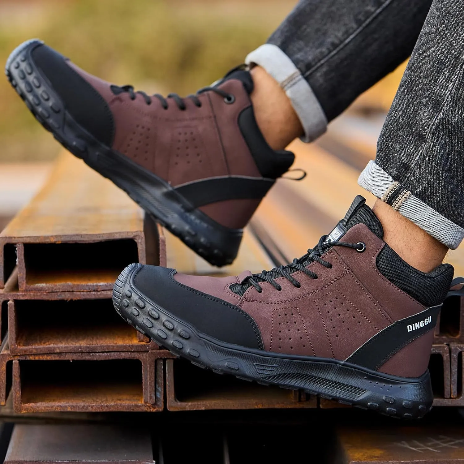 Steel Toe Shoes for Men Women Comfortable Work Shoes Indestructible Construction Safety Work Boots