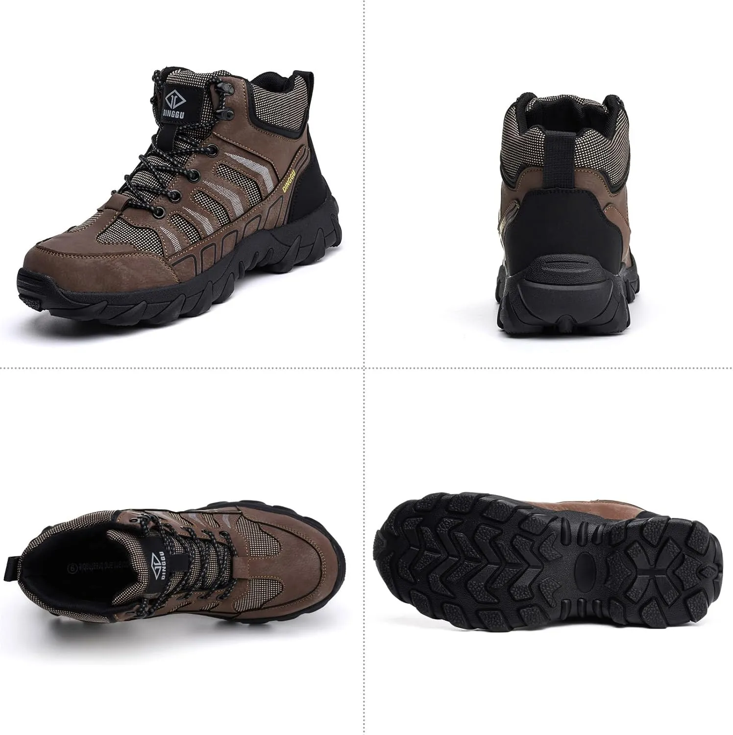 Steel Toe Work Boots for Men Safety Mens Work Boots Comfortable Slip Resistant Composite Toe Construction Shoes