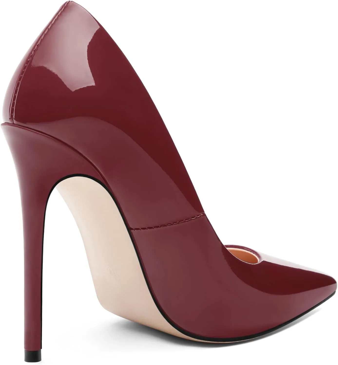 Stiletto High Heels Pumps for Women Patent Pointed Closed Toe Slip on Classic Sexy Wedding Dressy Shoes