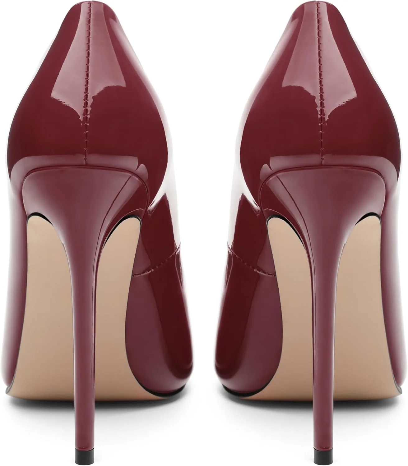 Stiletto High Heels Pumps for Women Patent Pointed Closed Toe Slip on Classic Sexy Wedding Dressy Shoes