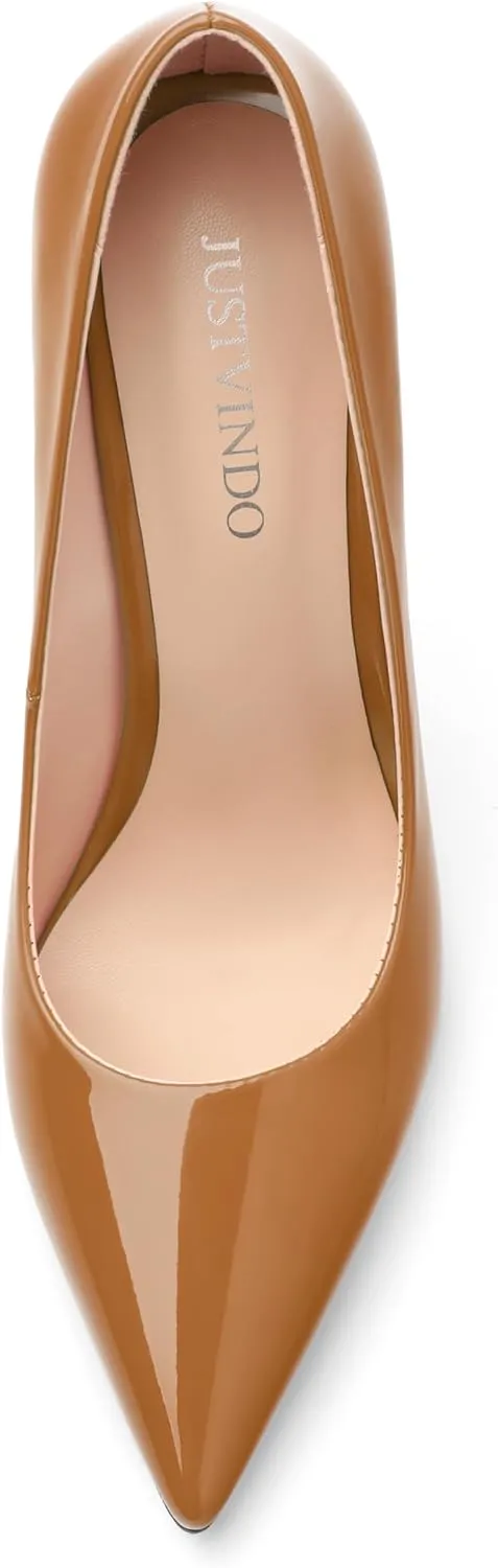 Stiletto High Heels Pumps for Women Patent Pointed Closed Toe Slip on Classic Sexy Wedding Dressy Shoes