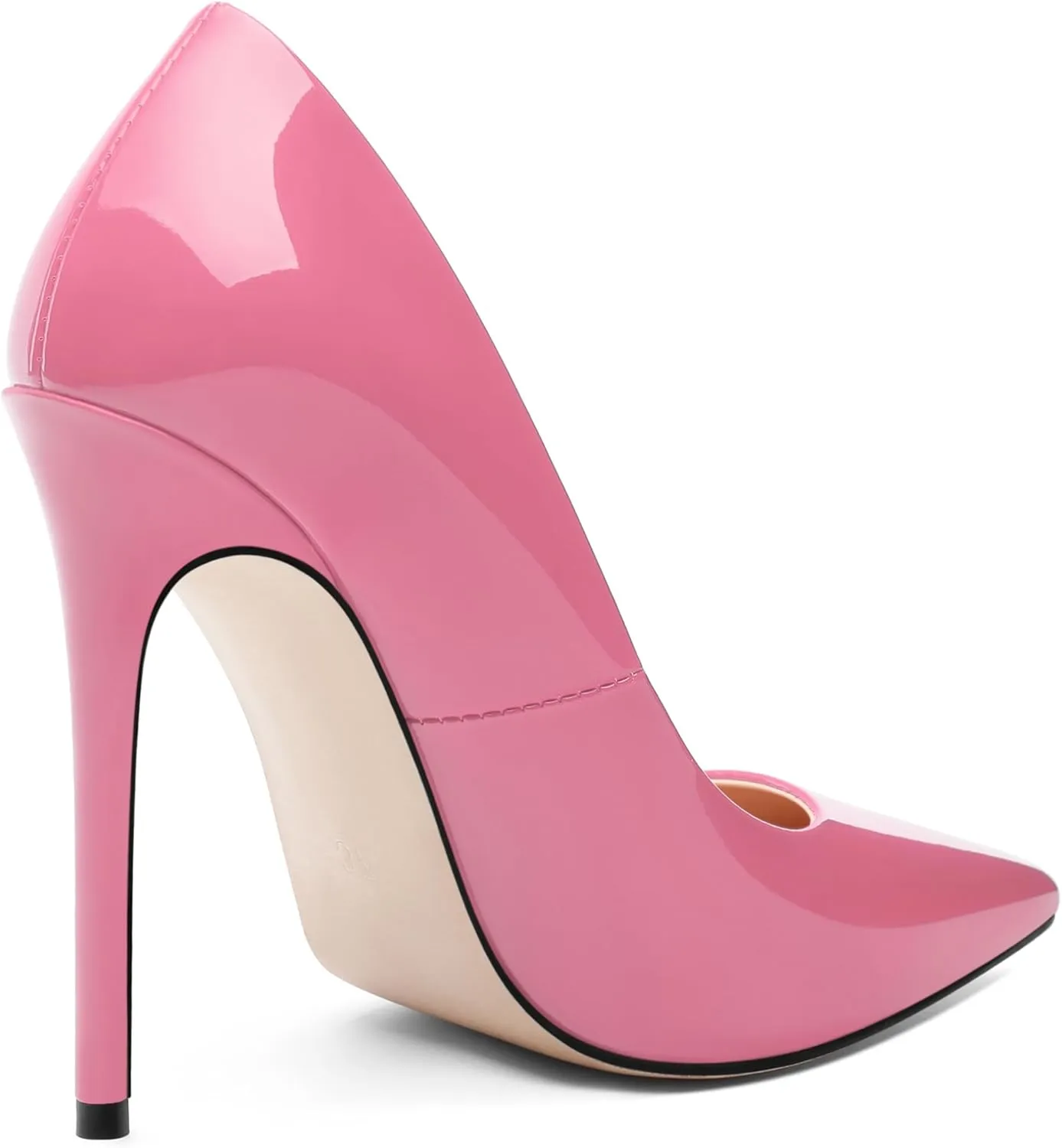 Stiletto High Heels Pumps for Women Patent Pointed Closed Toe Slip on Classic Sexy Wedding Dressy Shoes