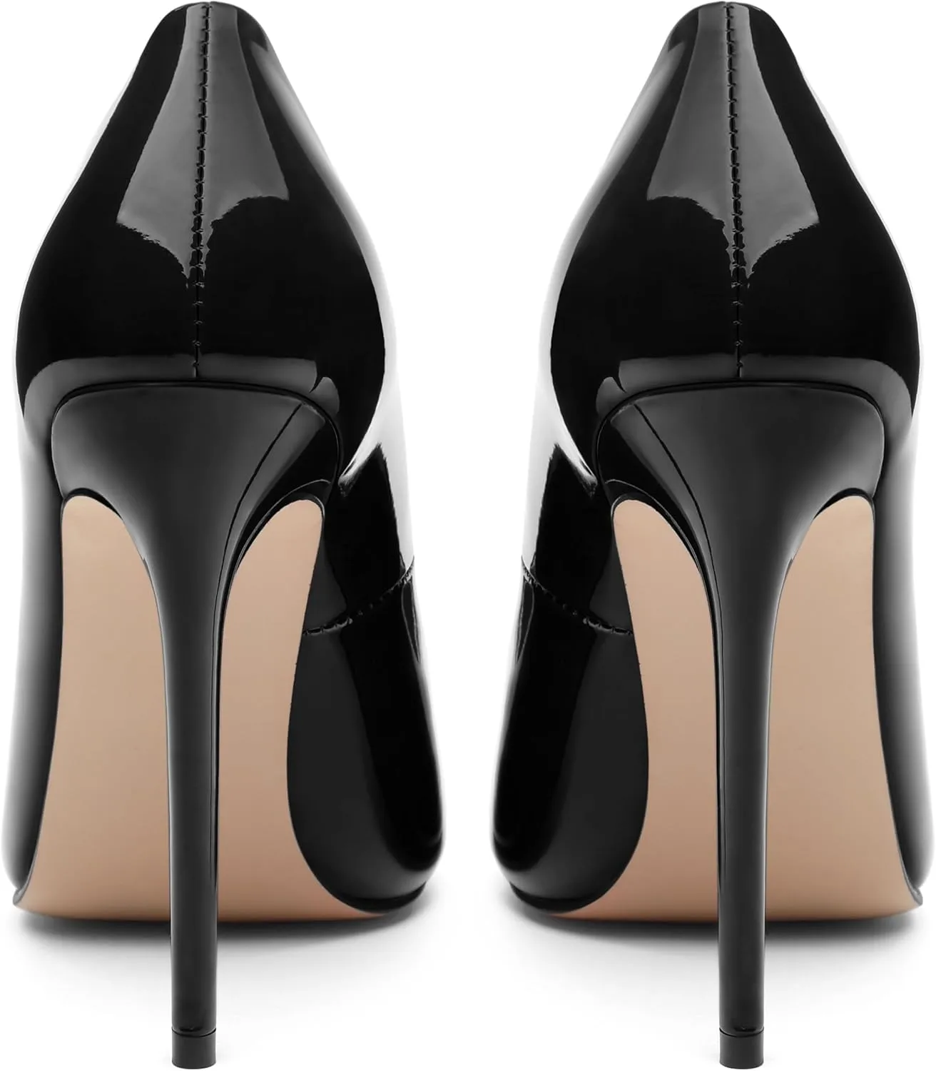 Stiletto High Heels Pumps for Women Patent Pointed Closed Toe Slip on Classic Sexy Wedding Dressy Shoes