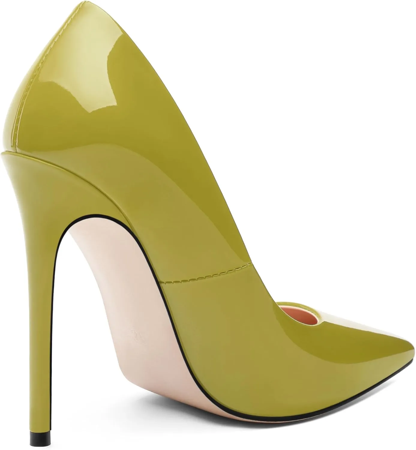 Stiletto High Heels Pumps for Women Patent Pointed Closed Toe Slip on Classic Sexy Wedding Dressy Shoes