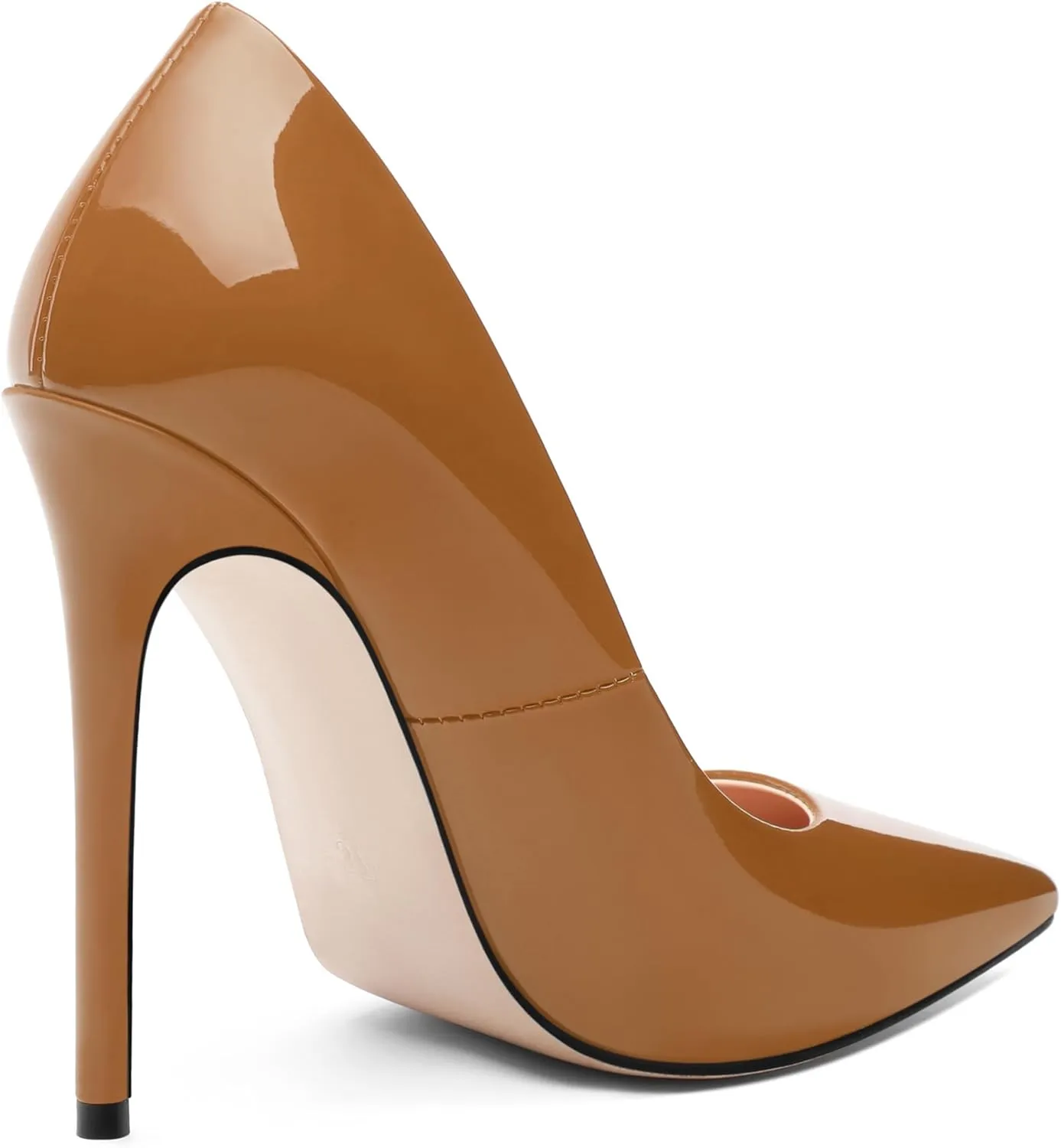 Stiletto High Heels Pumps for Women Patent Pointed Closed Toe Slip on Classic Sexy Wedding Dressy Shoes