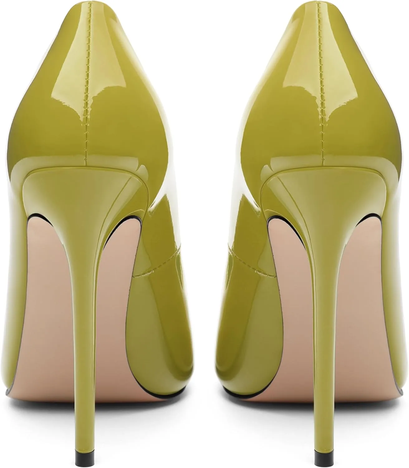 Stiletto High Heels Pumps for Women Patent Pointed Closed Toe Slip on Classic Sexy Wedding Dressy Shoes