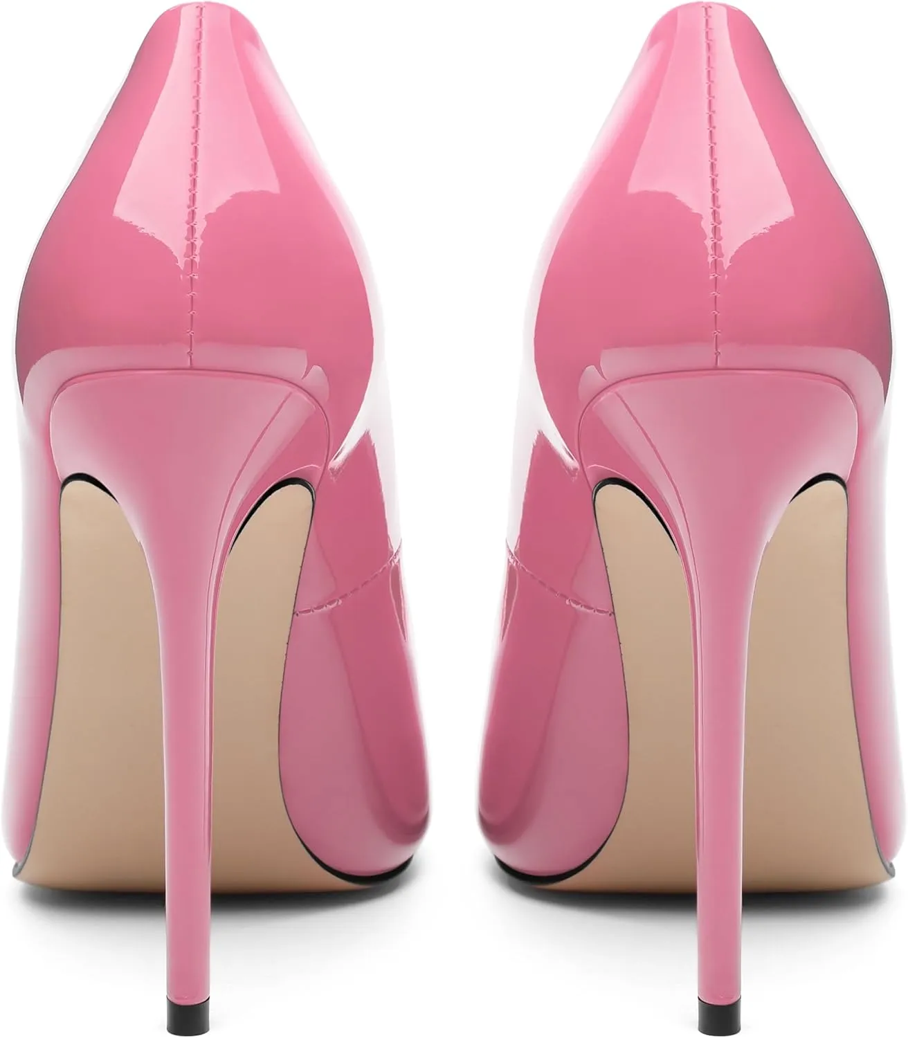 Stiletto High Heels Pumps for Women Patent Pointed Closed Toe Slip on Classic Sexy Wedding Dressy Shoes