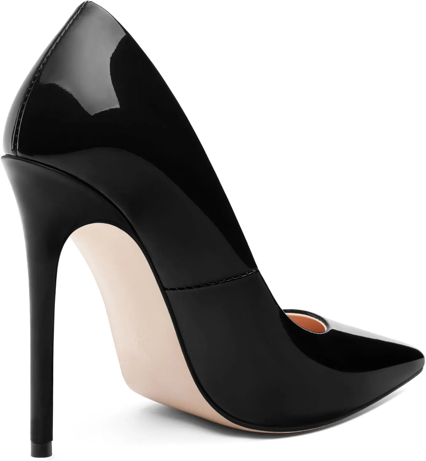 Stiletto High Heels Pumps for Women Patent Pointed Closed Toe Slip on Classic Sexy Wedding Dressy Shoes