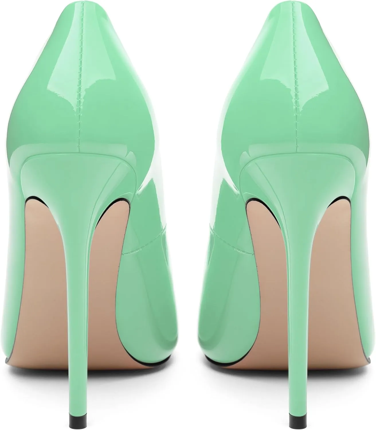 Stiletto High Heels Pumps for Women Patent Pointed Closed Toe Slip on Classic Sexy Wedding Dressy Shoes
