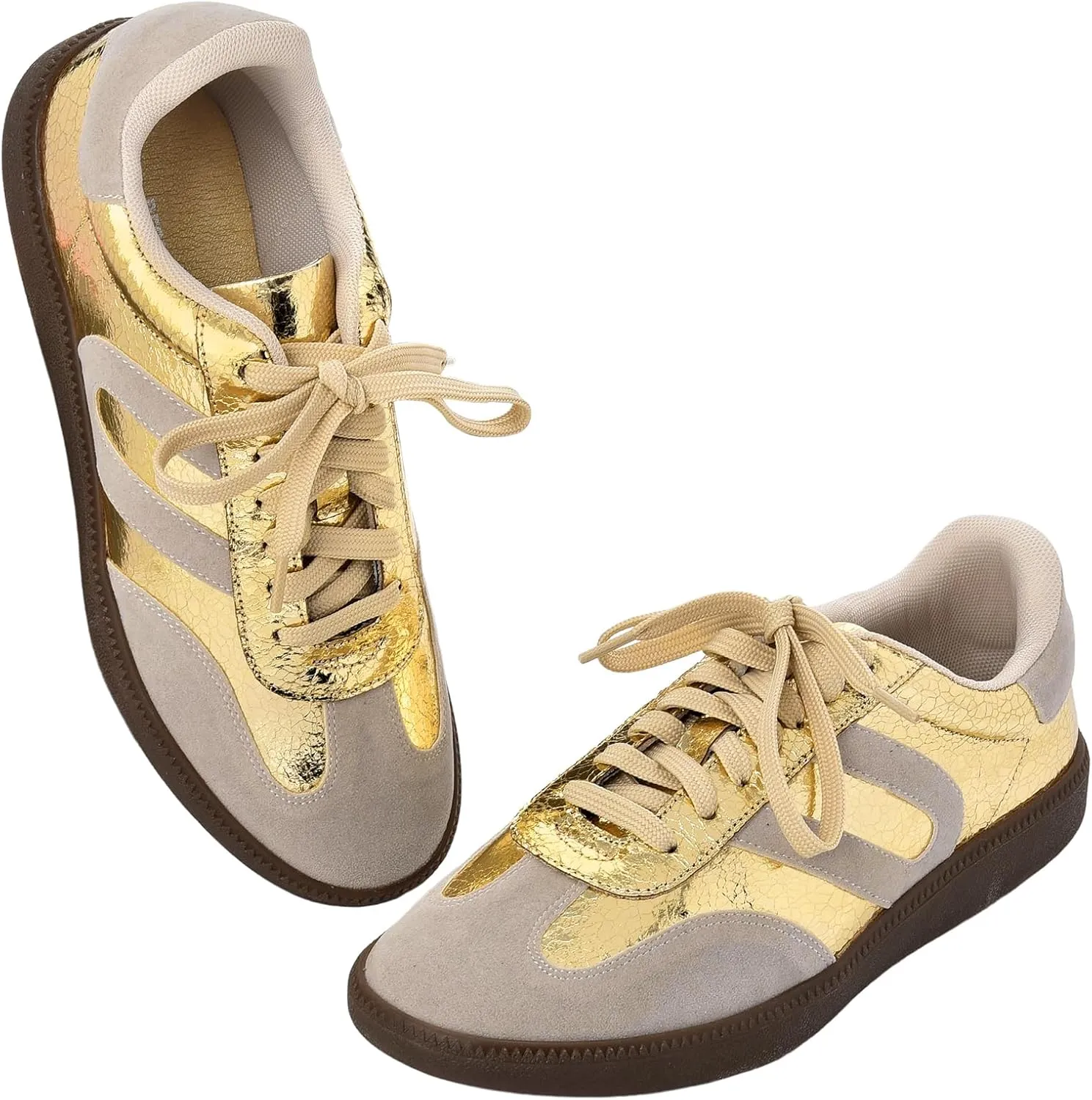Stylish Fashion Sneakers for Women - Versatile Tennis, Running & Work Shoes, Available in Black, Silver, Gold, and White, Comfortable, Durable & Trendy Footwear for Every Occasion