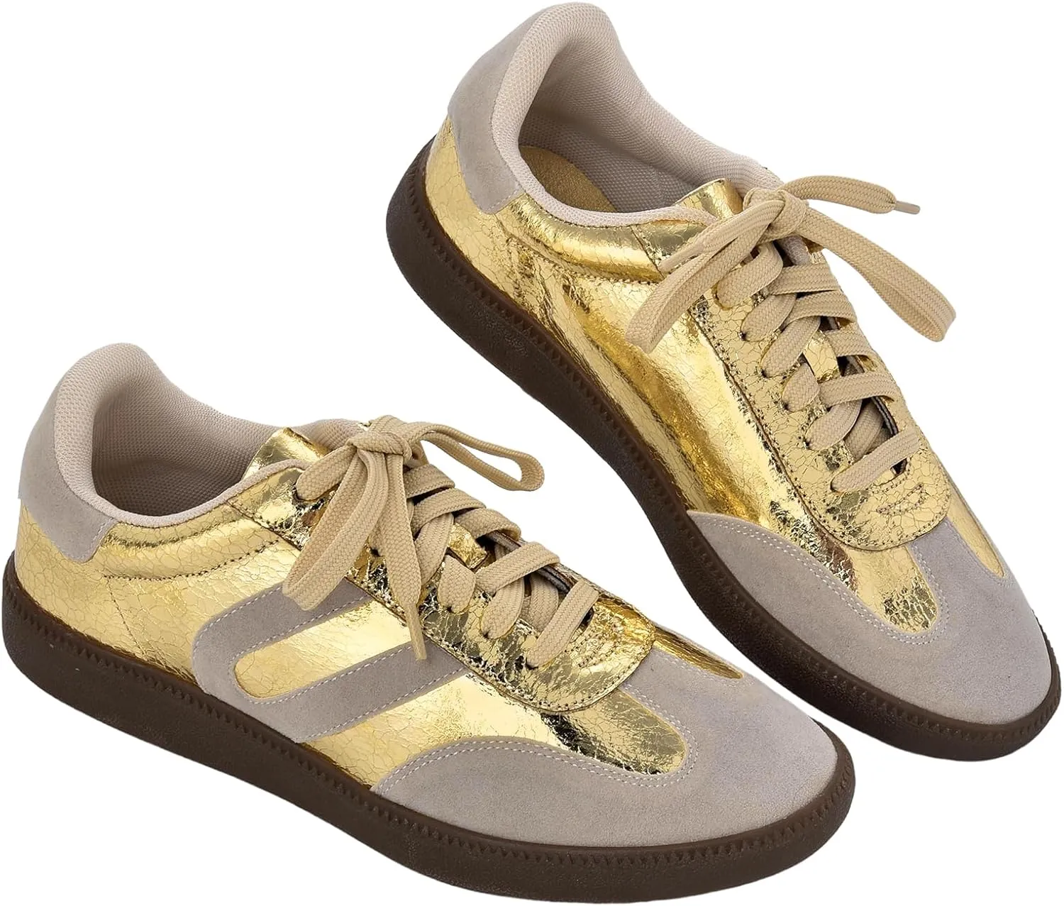 Stylish Fashion Sneakers for Women - Versatile Tennis, Running & Work Shoes, Available in Black, Silver, Gold, and White, Comfortable, Durable & Trendy Footwear for Every Occasion