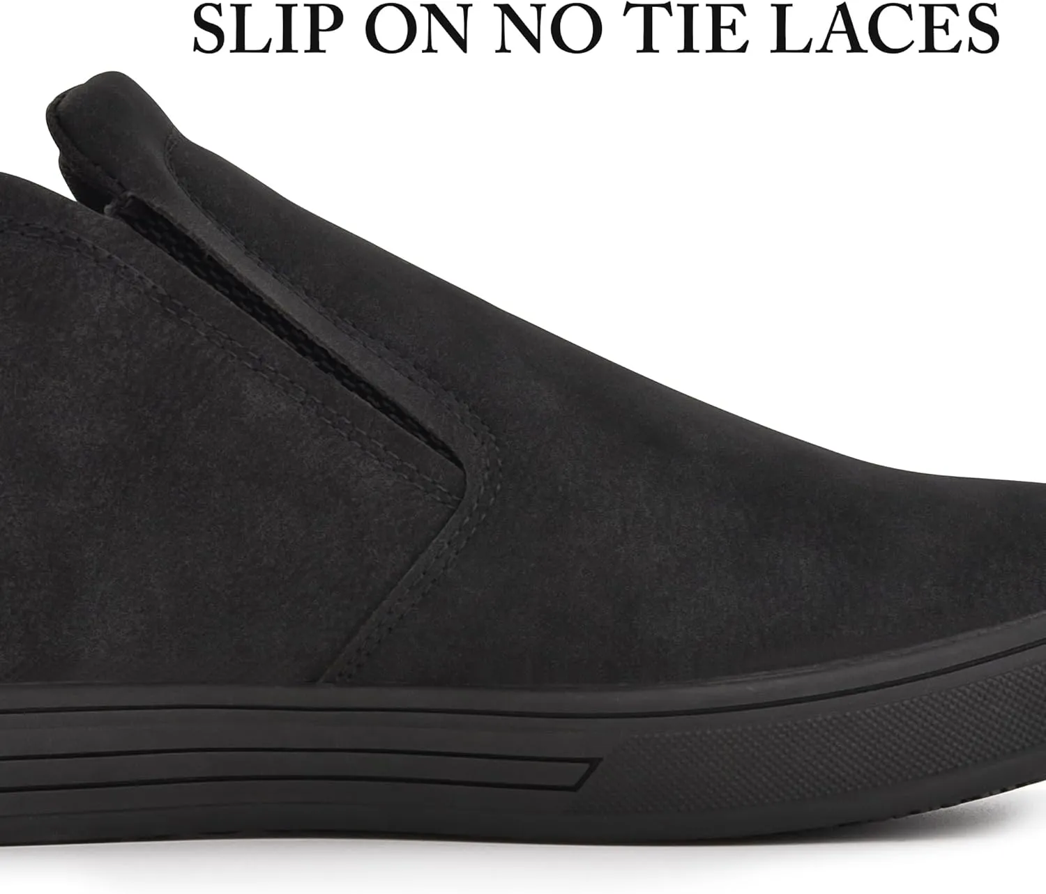 SUADEX Mens Slip On Non Slip Work Shoes,Waterproof Arch Support Food Service Shoes, Lightweight Chef Kitchen Restaurant Resistant Sneakers,Black Zapatos Trabajo
