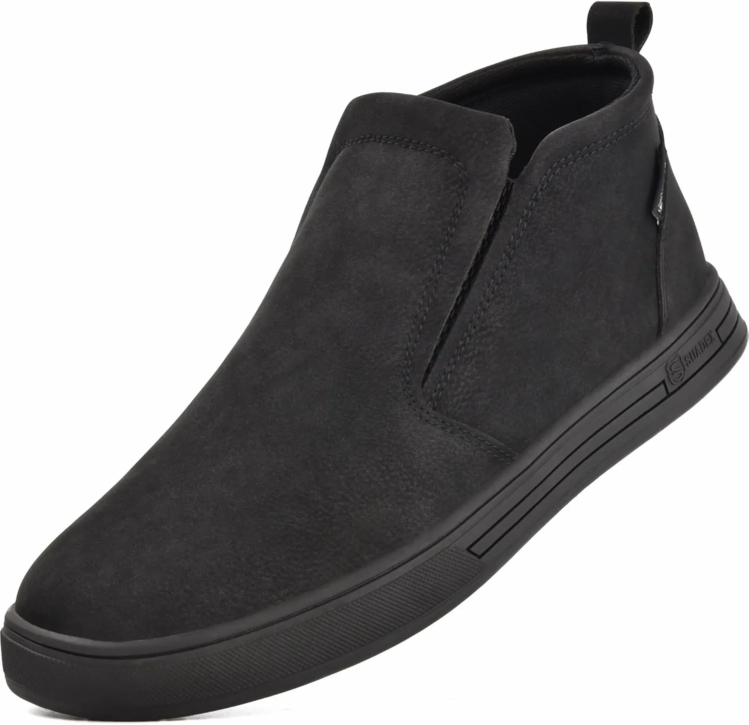 SUADEX Mens Slip On Non Slip Work Shoes,Waterproof Arch Support Food Service Shoes, Lightweight Chef Kitchen Restaurant Resistant Sneakers,Black Zapatos Trabajo