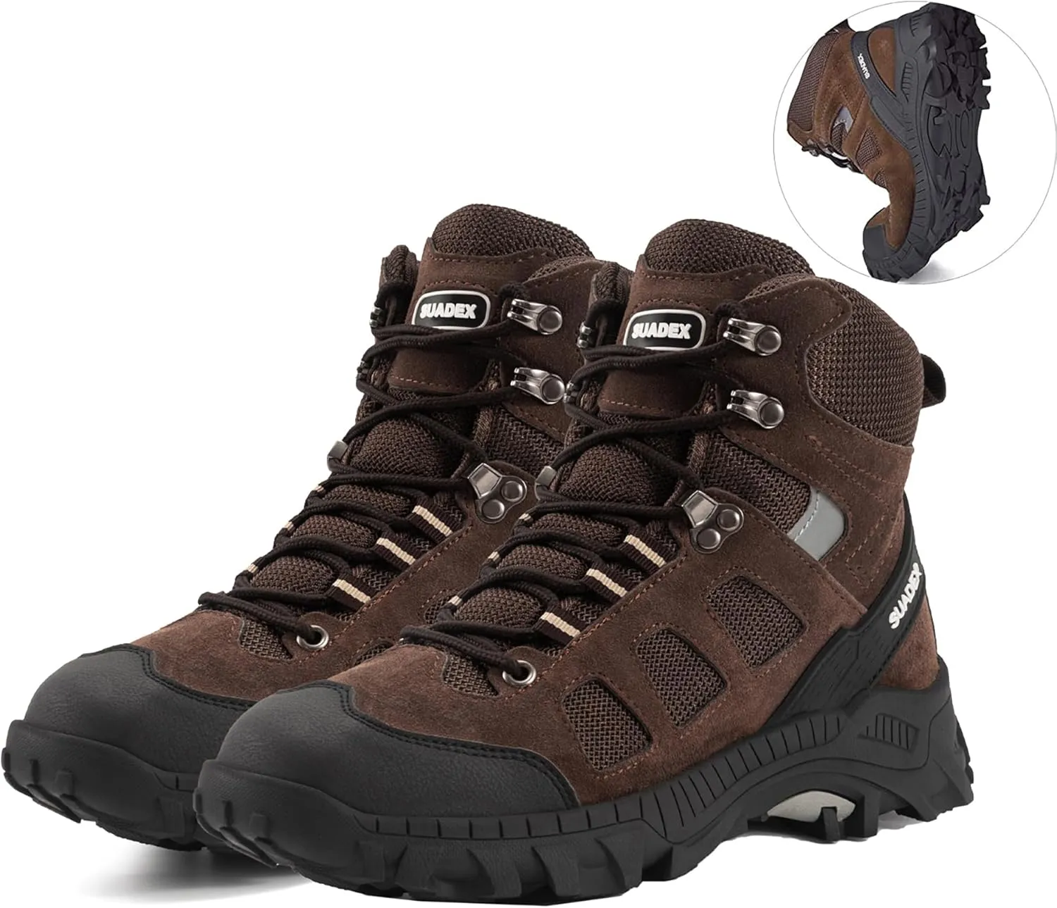 SUADEX Steel Toe Boots for Men Women Indestructible Non Slip Comfortable Work Boot Safety Construction Shoes
