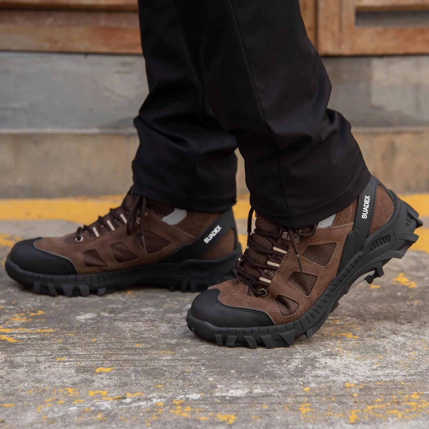 SUADEX Steel Toe Boots for Men Women Indestructible Non Slip Comfortable Work Boot Safety Construction Shoes