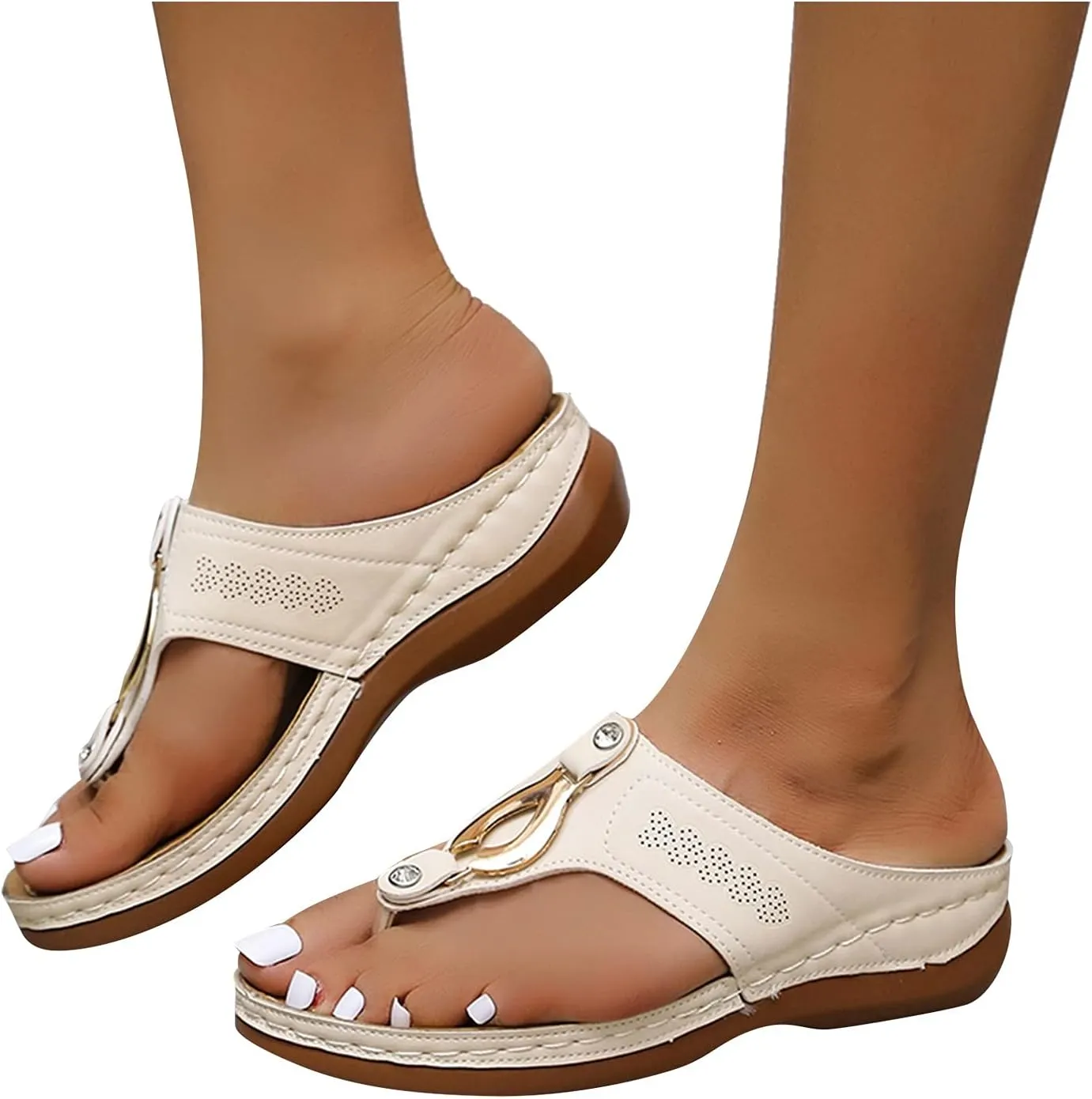 SuanlaTDS Women Flip Flop Sandals Slides,Soft Cushion Slide Beach Shoes Open Toe Outdoor Pure Color Leisure Sandals
