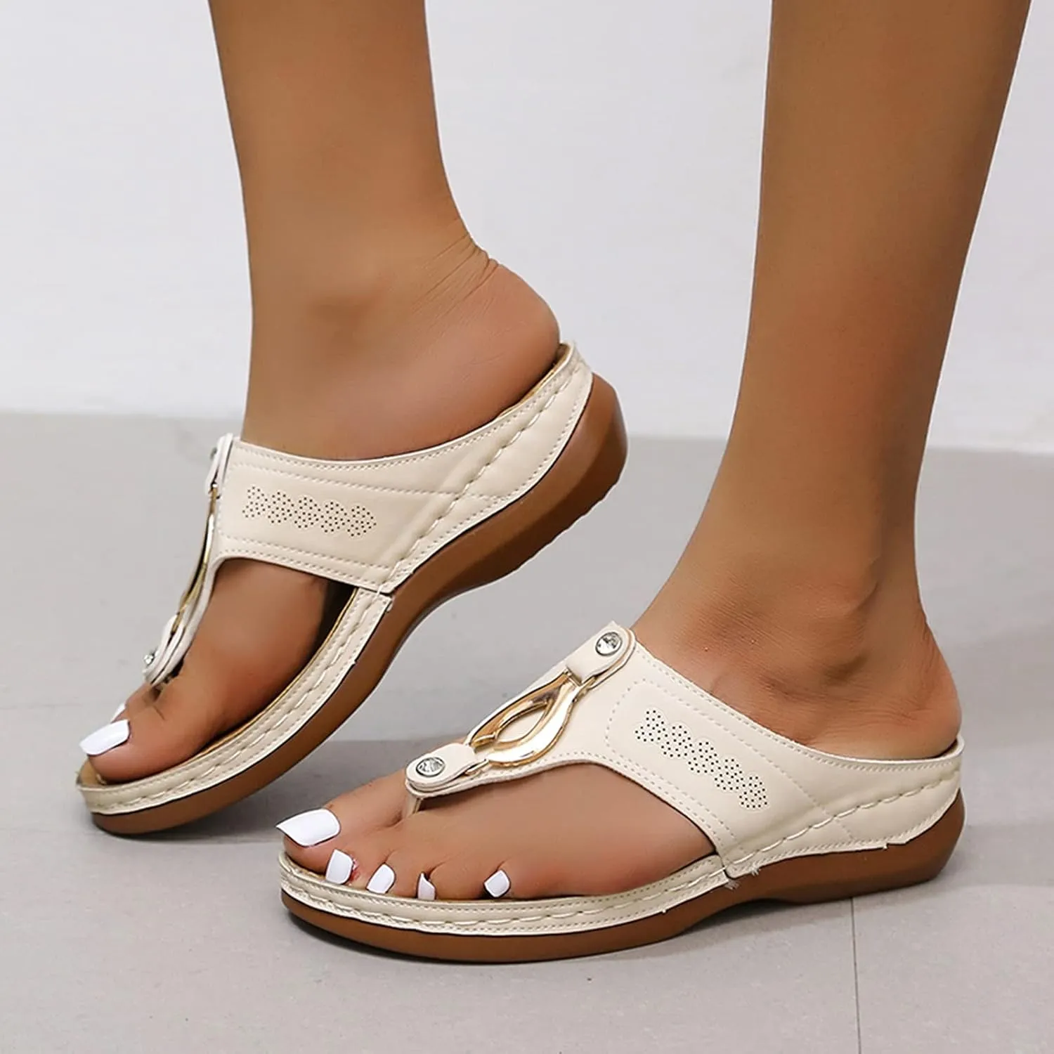SuanlaTDS Women Flip Flop Sandals Slides,Soft Cushion Slide Beach Shoes Open Toe Outdoor Pure Color Leisure Sandals