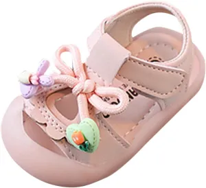 Summer Baby Sandals Soft Sole Non Slip Preschool Walking Shoes Cartoon Girls Sandals Kids Arch Support Sandals