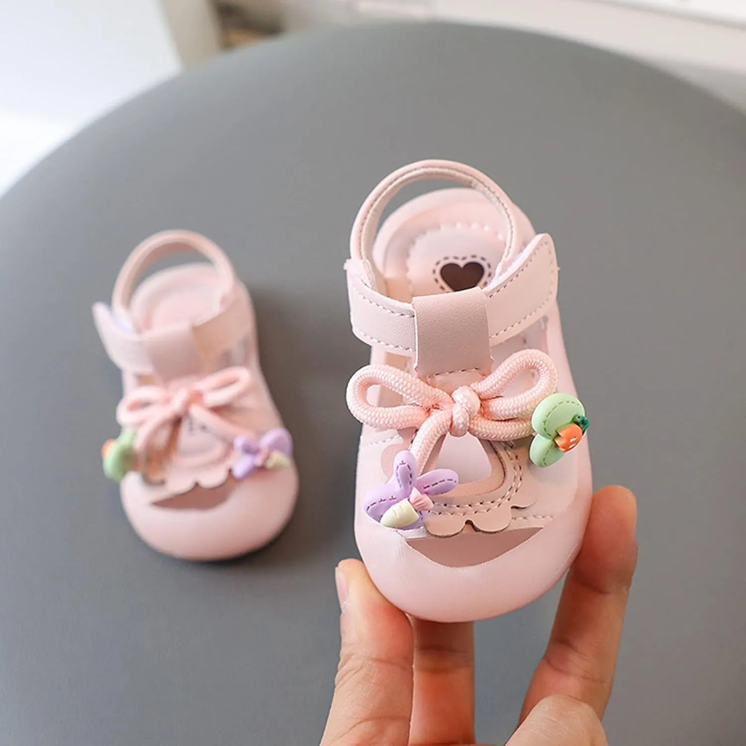 Summer Baby Sandals Soft Sole Non Slip Preschool Walking Shoes Cartoon Girls Sandals Kids Arch Support Sandals