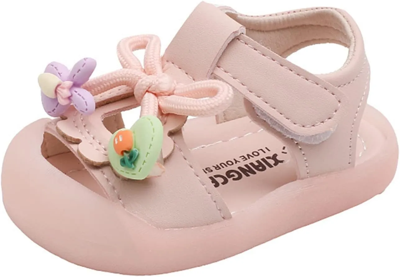 Summer Baby Sandals Soft Sole Non Slip Preschool Walking Shoes Cartoon Girls Sandals Kids Arch Support Sandals