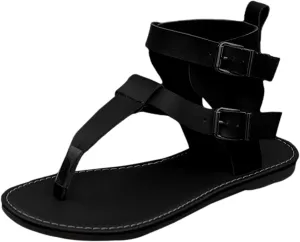 Summer New Low Heel Toes Women's Shoes Fashion Comfortable Belt Flat High Top Sandals Neon Sandals Hiking Shoes