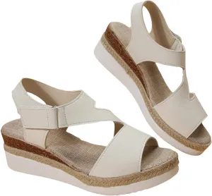 Summer Sandals for Women Dressy Open Toe Sandal Wedges Heels Platform Sandals Buckle Ankle Strap Espadrilles Sandal Comfortable Walking Shoes Casual Vacation Beach Shoes