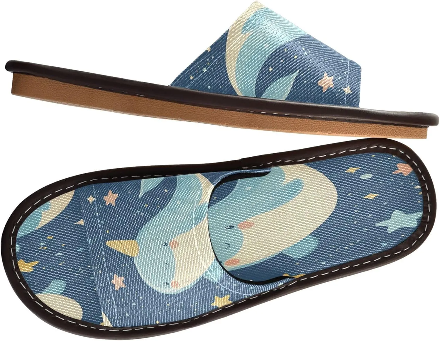 Summer Slipper Narwhal Star Cartoon Outerspace Indoor House Men Women Quick Drying Slippers
